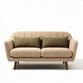 Beige stoffen bank met kussens 180 x 85 x 75cm voor woonkamergebruik