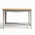 Bureau van staal met houten blad afmetingen 120 x 60 x 75cm