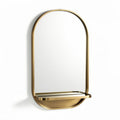 Spiegels met een gouden frame en plankje 60 x 30 x 5cm voor wanddecoratie