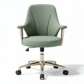 Ergonomische bureaustoel met stof bekleding groen en metalen voet 60 x 60 x 95cm