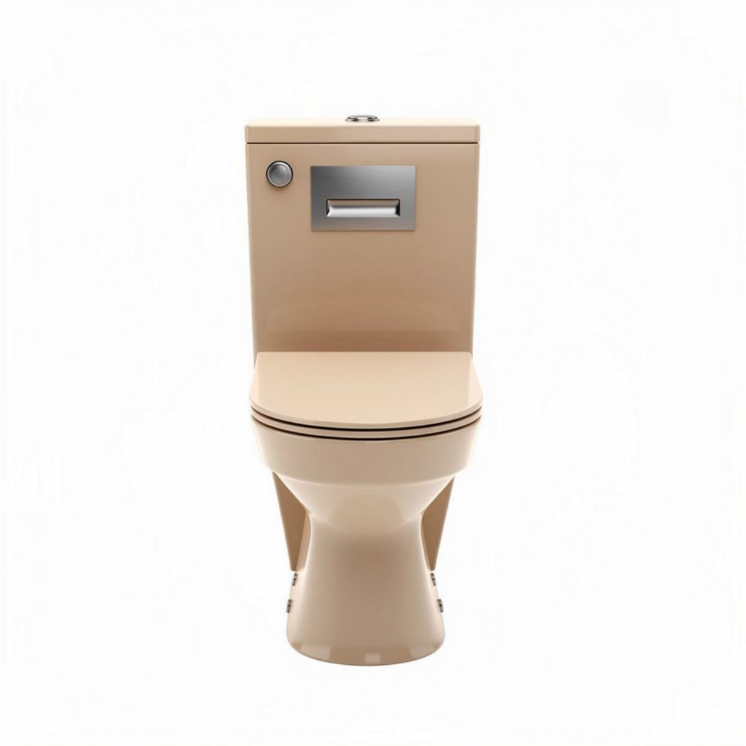 Hangend toilet met ronde vorm en beige afwerking 70 x 40 x 40cm